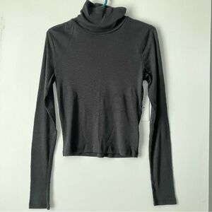 NWT Black Turtleneck Cotton/Modal True Craft Cropped
